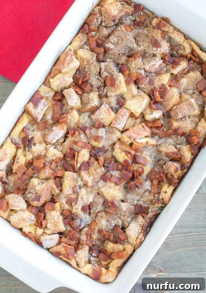 Crispy Bacon for Breakfast Casserole Cooked bacon for French Toast Bacon Casserole, adding savory notes.