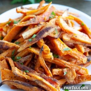 Plate of sweet potato fries.