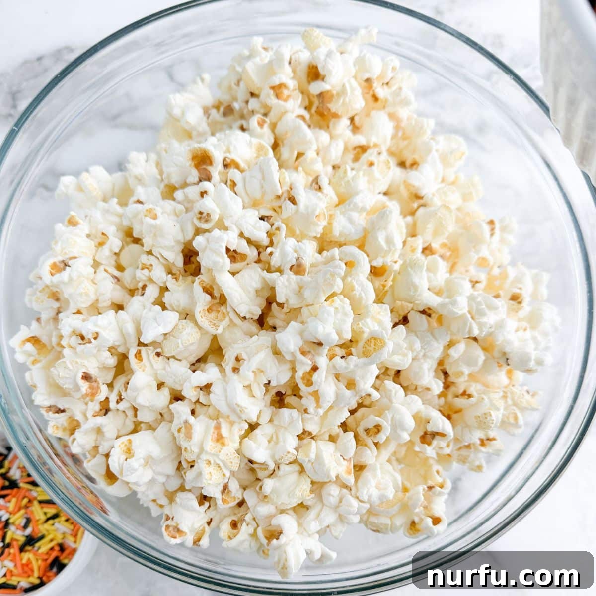Sweater Weather Popcorn Mix 4 Bowl of popcorn.