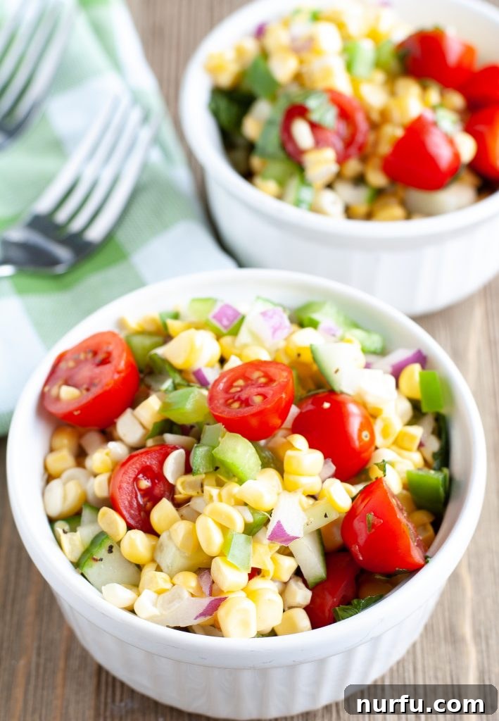 Bowl of corn salad Corn Salad