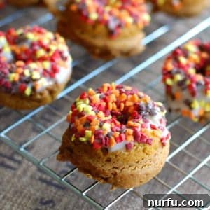 Mini donuts with sprinkles.