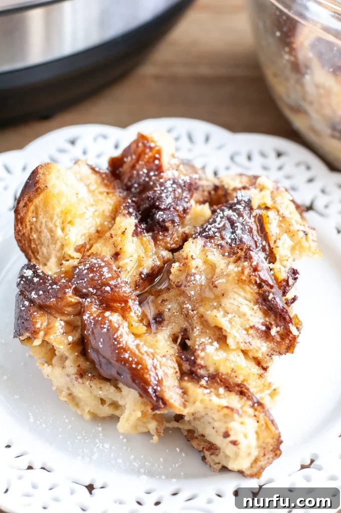 Instant Pot French Toast Casserole fresh out of the cooker Instant Pot