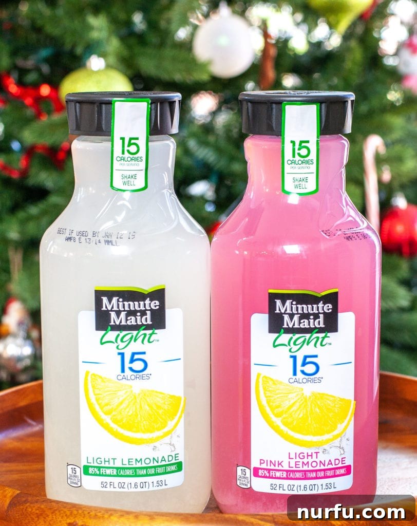 Crafting Unforgettable Holiday Moments with Kids 7 Bottles of Minute Maid Lemonade and Pink Lemonade, perfect for a refreshing break.