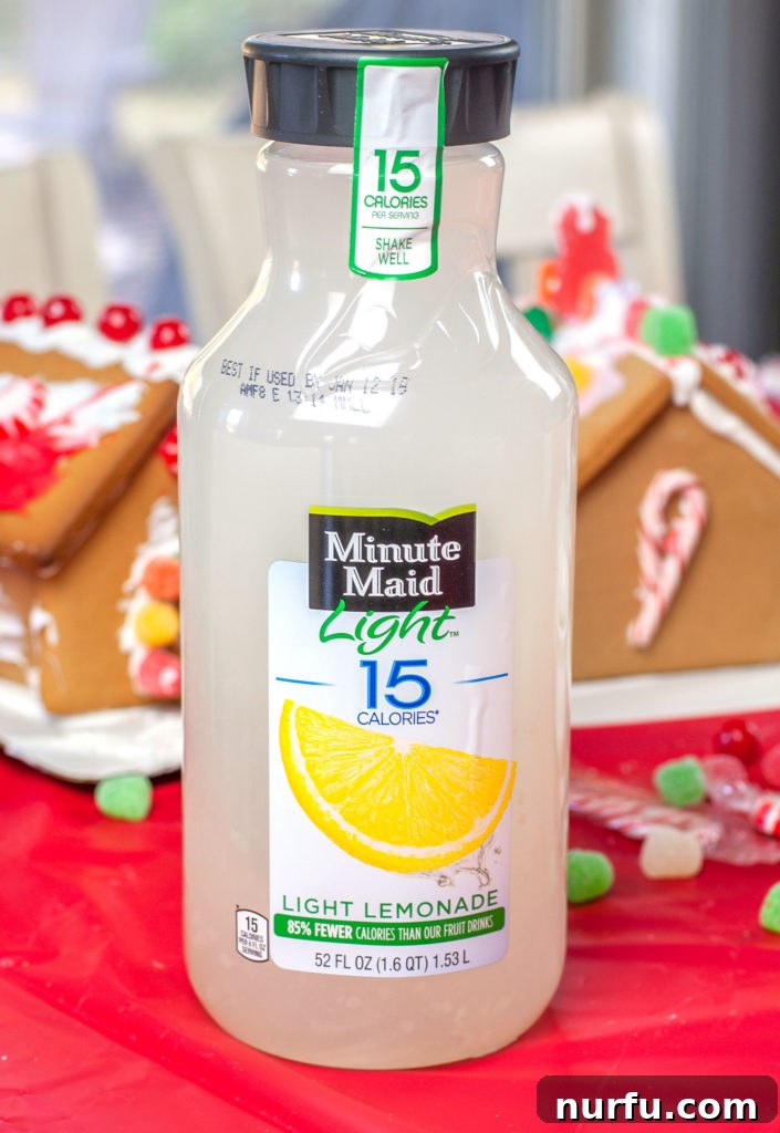 Crafting Unforgettable Holiday Moments with Kids 8 A bottle of Minute Maid Lemonade, ready to celebrate holiday crafts.