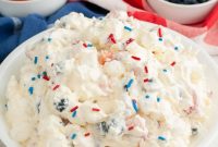 Patriotic Red, White & Blue Cheesecake Salad Recipe