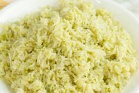 Creamy Pesto Rice with Parmesan and Cherry Tomatoes