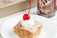 Root Beer Float Cake with Creamy Vanilla Frosting