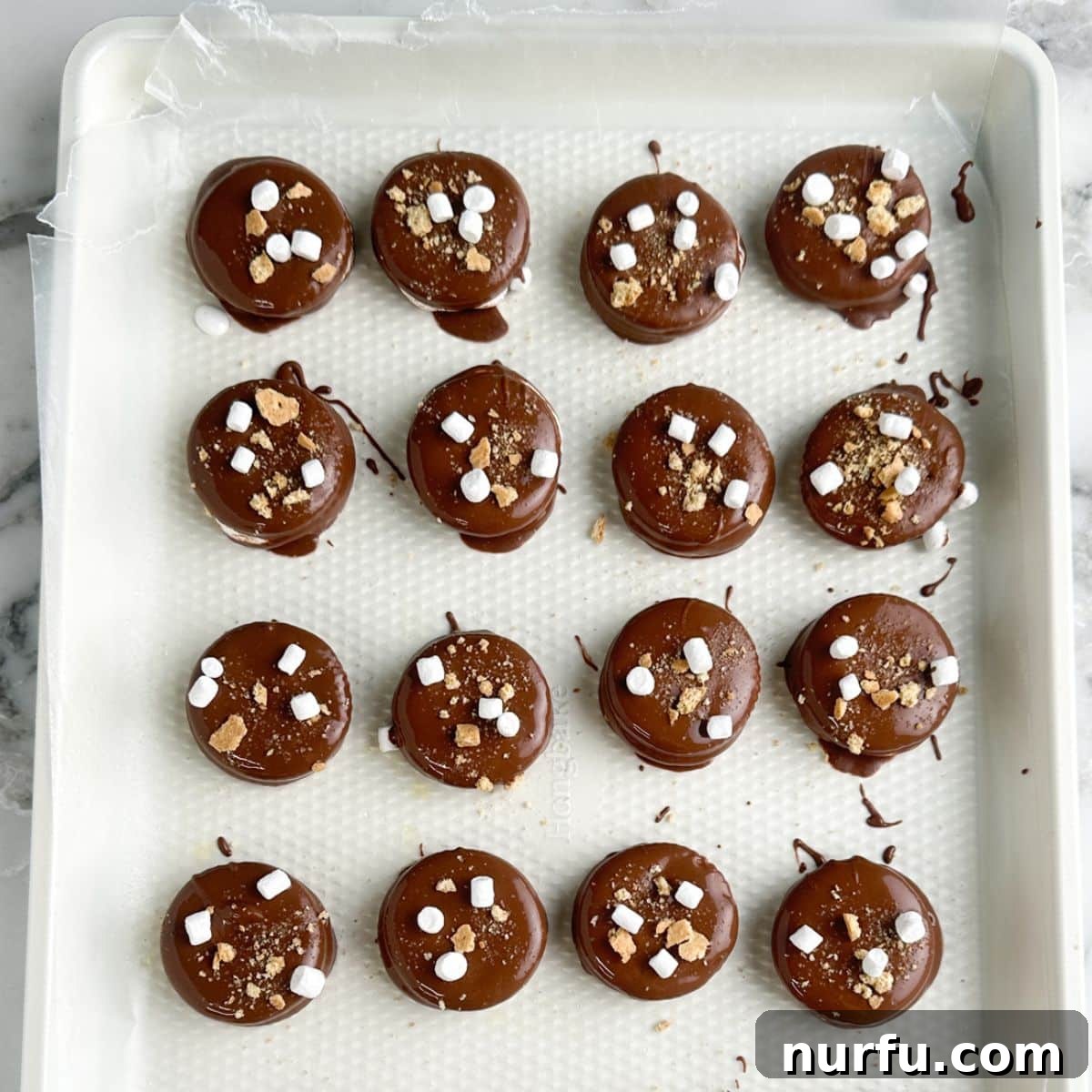 Chocolate covered Ritz cracker cookies. 