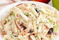Crisp Apple and Cranberry Slaw with Maple Dijon Dressing