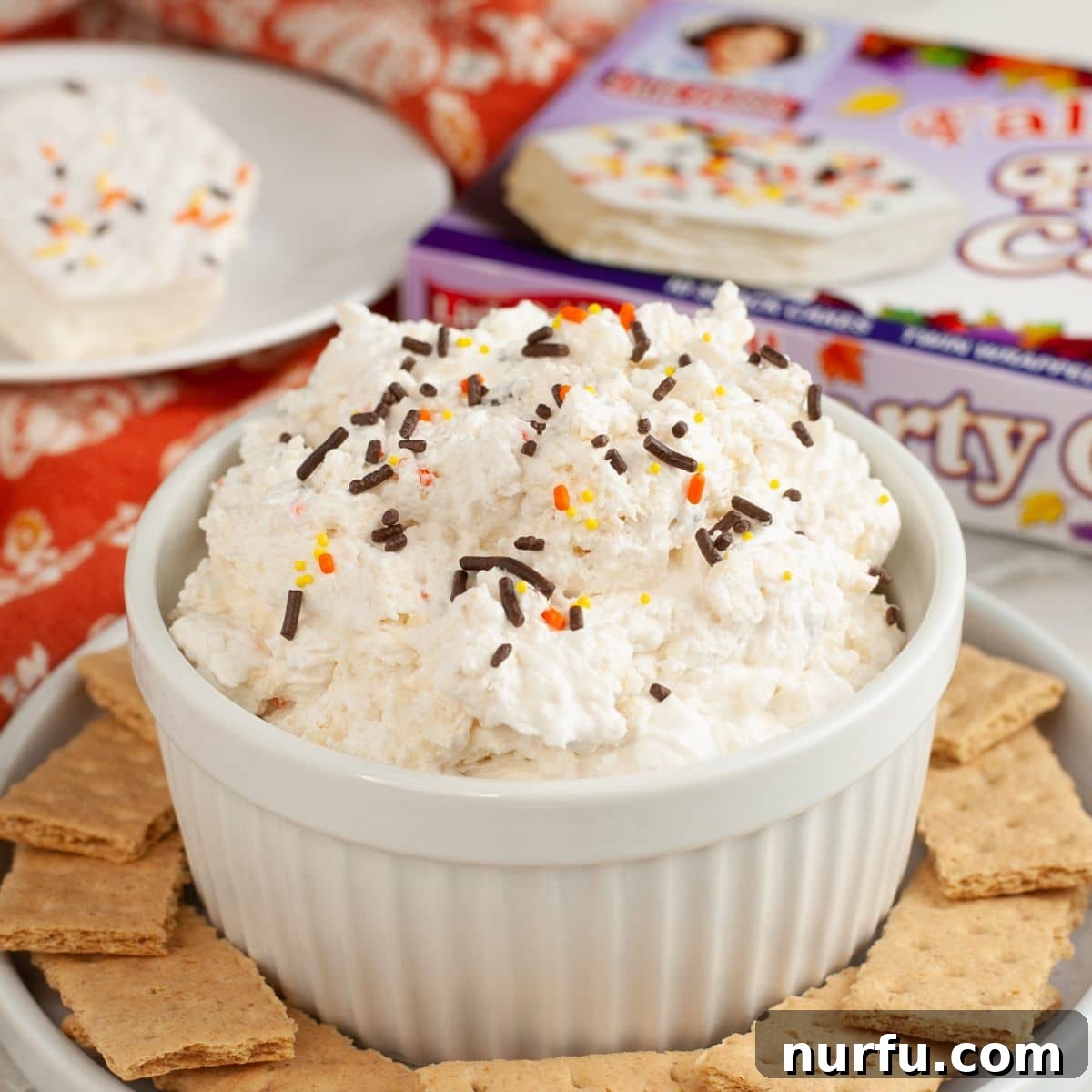 Bowl of creamy dessert dip.